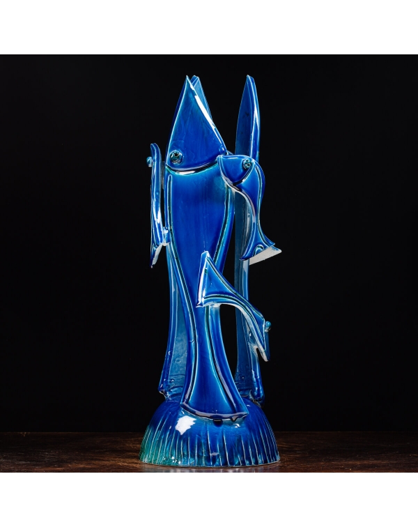 Ceramic Lamp Fish Sculpture
