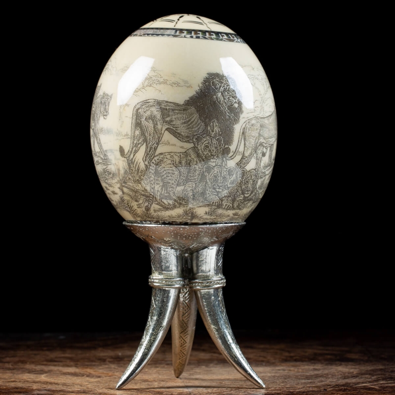Decorated Ostrich Egg 