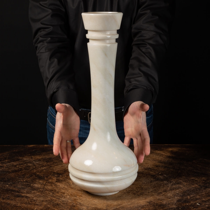 Elegant white marble vase