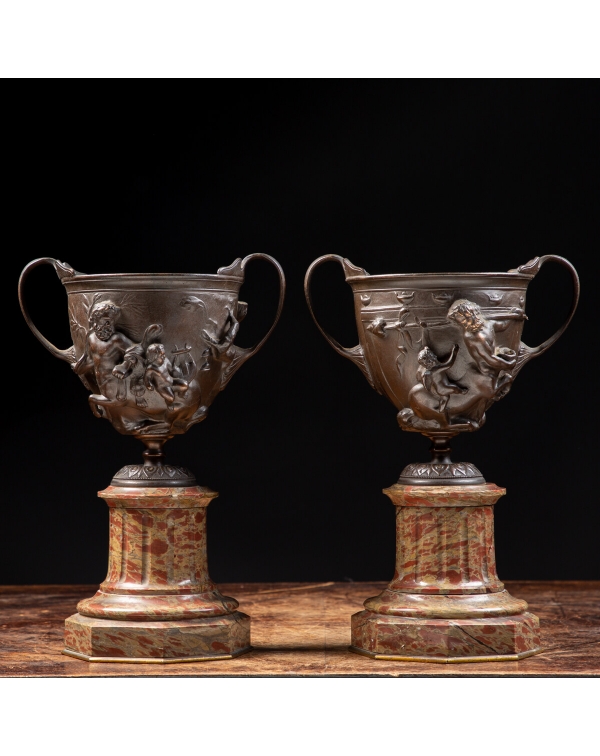 Napoleon III Style Bronze Cups