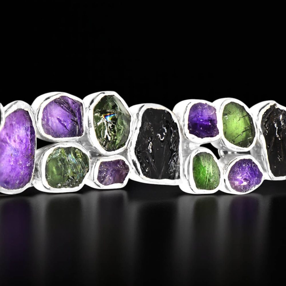 Bracelet Rosaire Tuum En Argent Et Améthyste – Bijou Spirituel Neuf Avec étiquettes