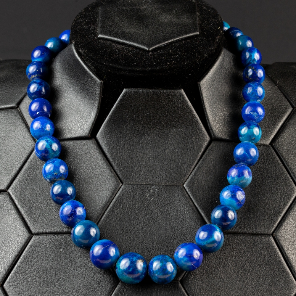 Collana Ciondolo Naturale 8 Mm Gemme Lapislazzuli