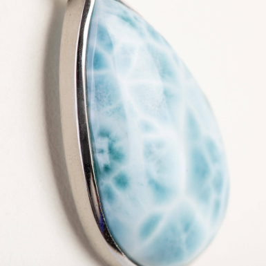 Silver Pendant with Larimar, the Stone of Healing ...