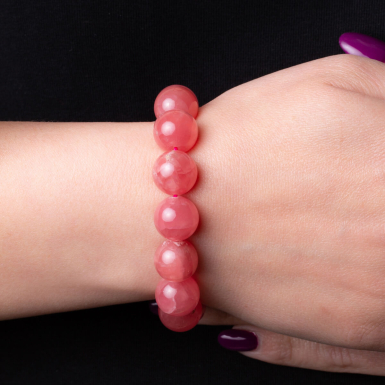 Natural Rhodochrosite Bracelet with 14.5mm Beads