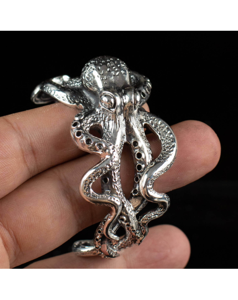 Charms a forma polpo argento sterling 925 stile oceano, pendenti bracciali, collane donne, compleanno