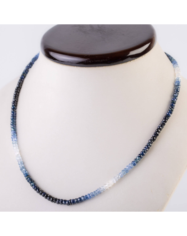 Prestigious Faceted Blue Sapphire Necklace