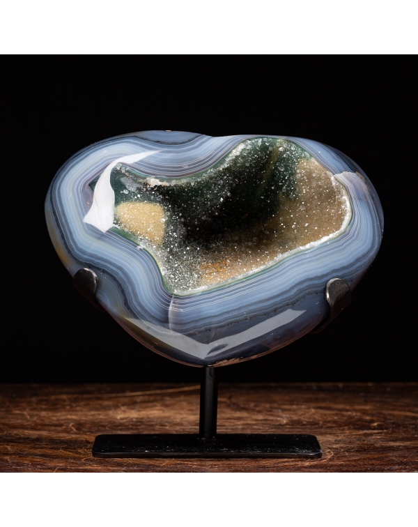 Agate and Chalcedony heart