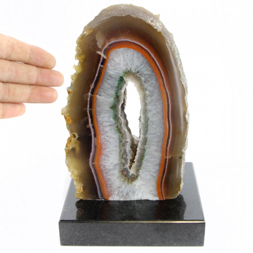 Présentoir De Nativité En Géode D'Agate – Décoration D'intérieur élégante, Idée Cadeau Unique
