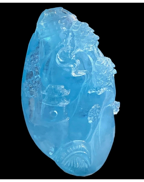 Carved Aquamarine