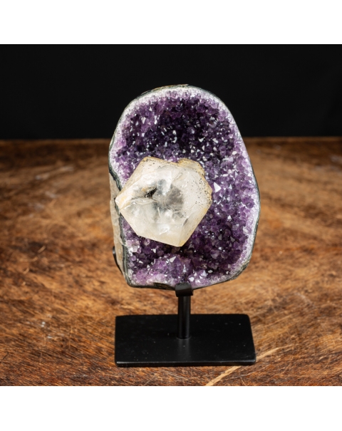 Amethyst Geode with Calcite