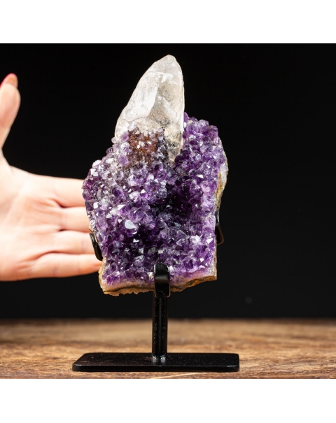 Amethyst Druzy with Calcite