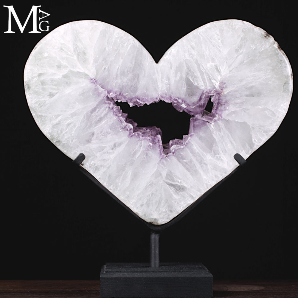 Ciondolo a cuore in Quarzo rosa - Gioia e luce interiore – Green Candle & CO