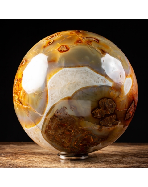 Carnelian and Agate Sphere
