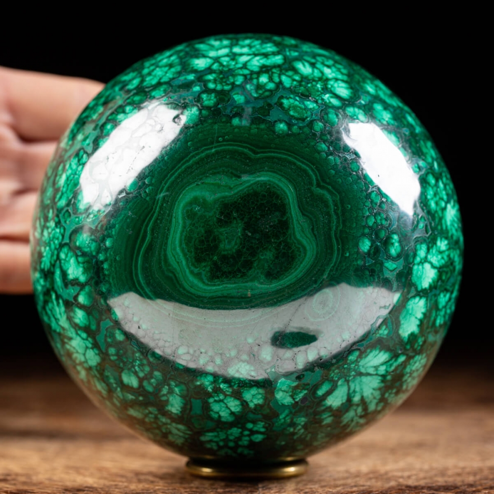 JOLIE PIERRE PRÉCIEUSE en vrac malachite verte 14,80 crt forme ovale