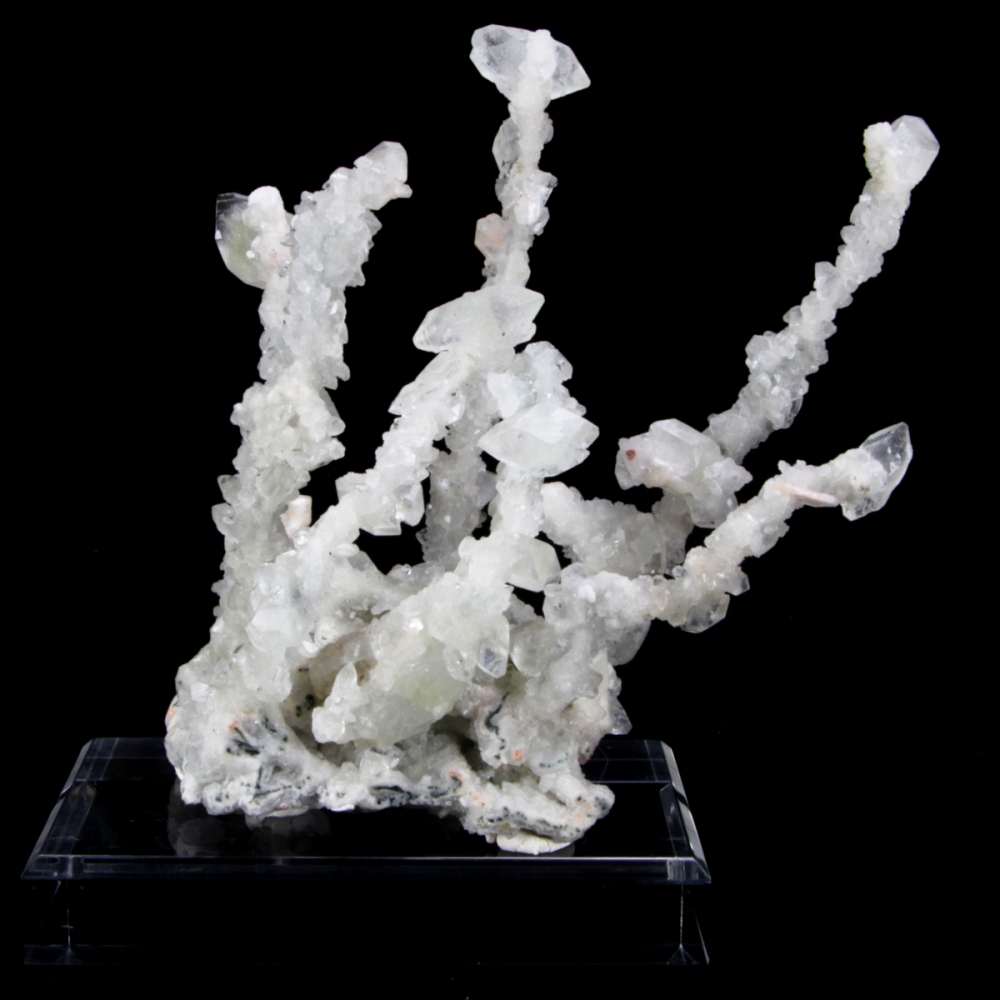 Cristaux d'apophyllite et de calcédoine - Inde