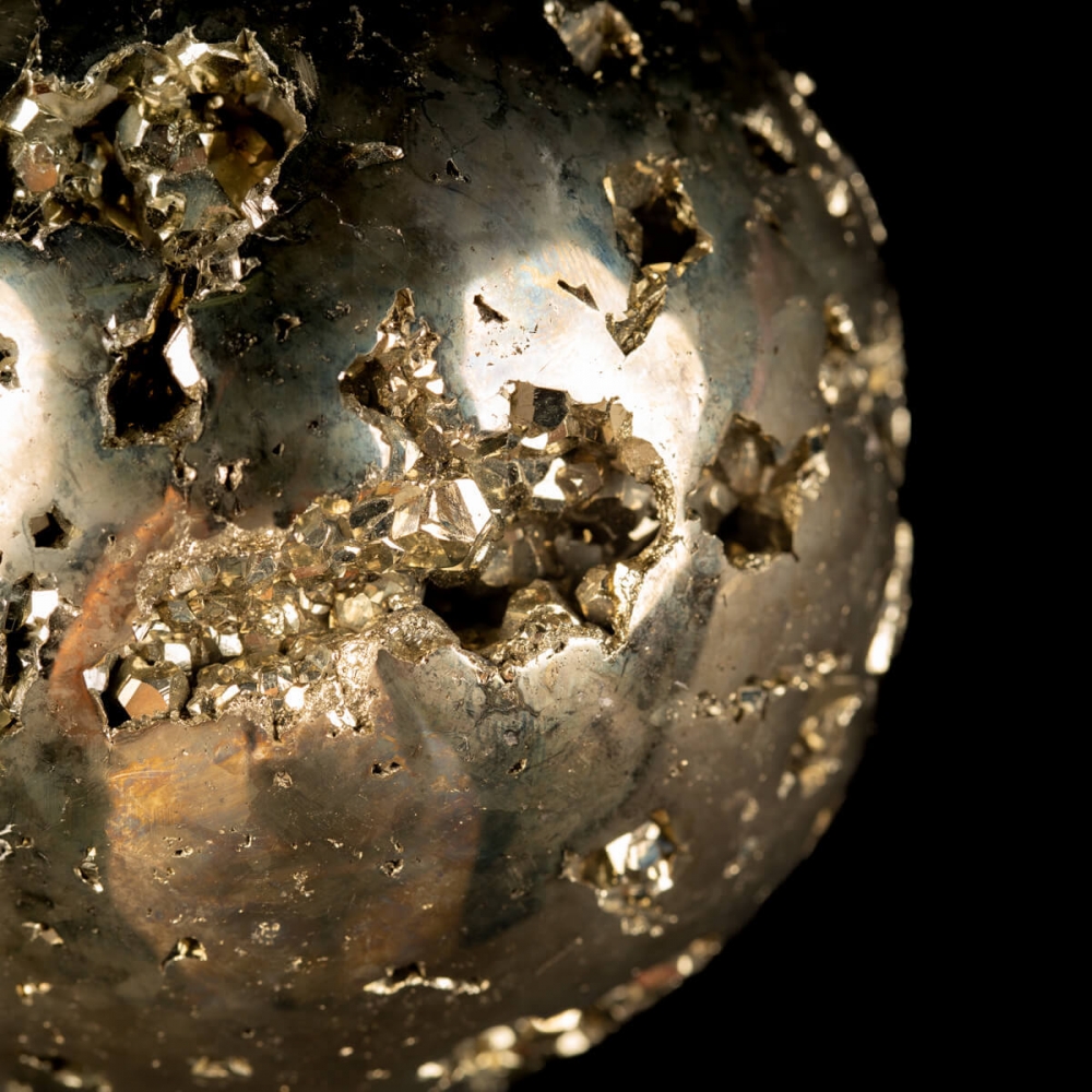 Sphère En Pyrite 170 G – Minéral Décoratif Pour Collection, Décoration Intérieure, Neuf Intact