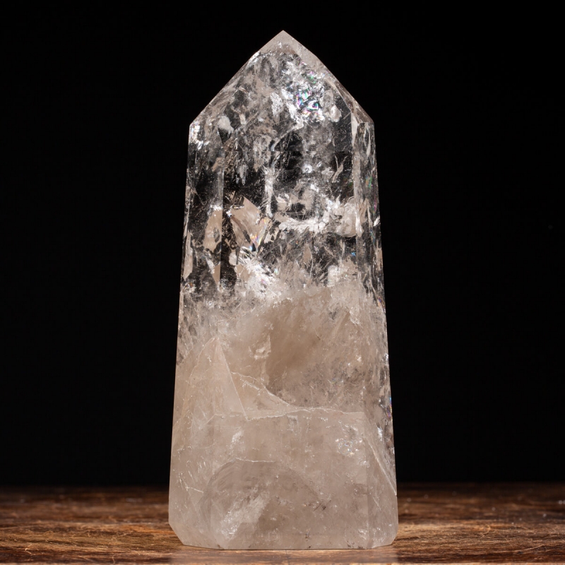 Natural Clear Quartz Crystal Obelisk  