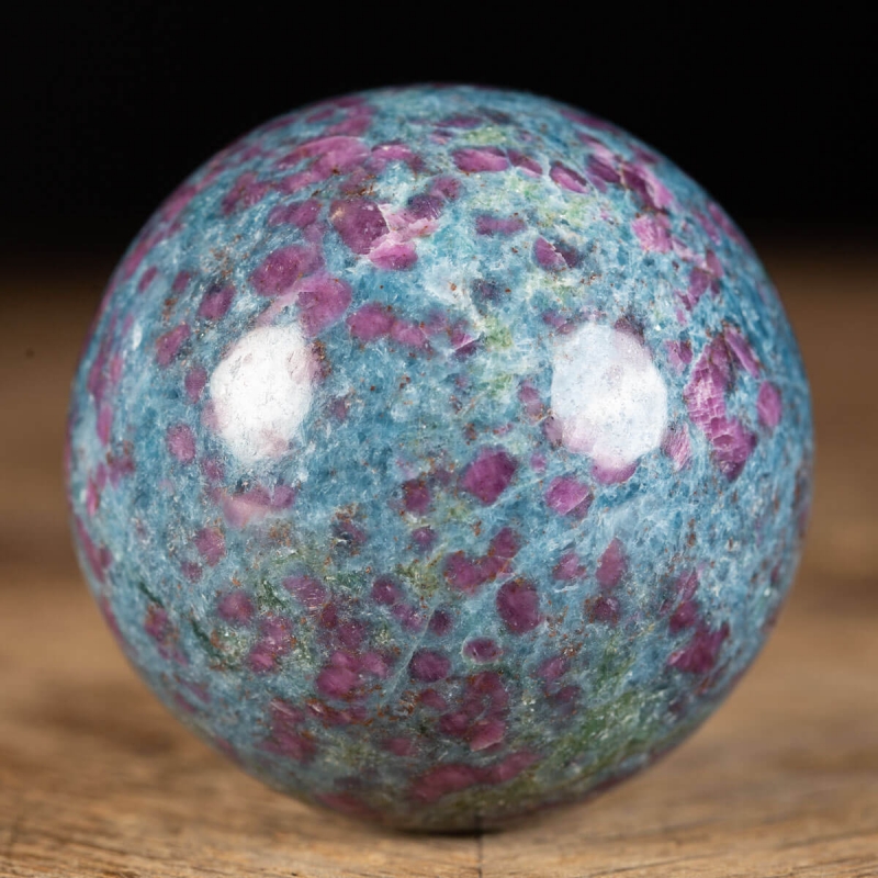 Ruby Kyanite carving Sphere