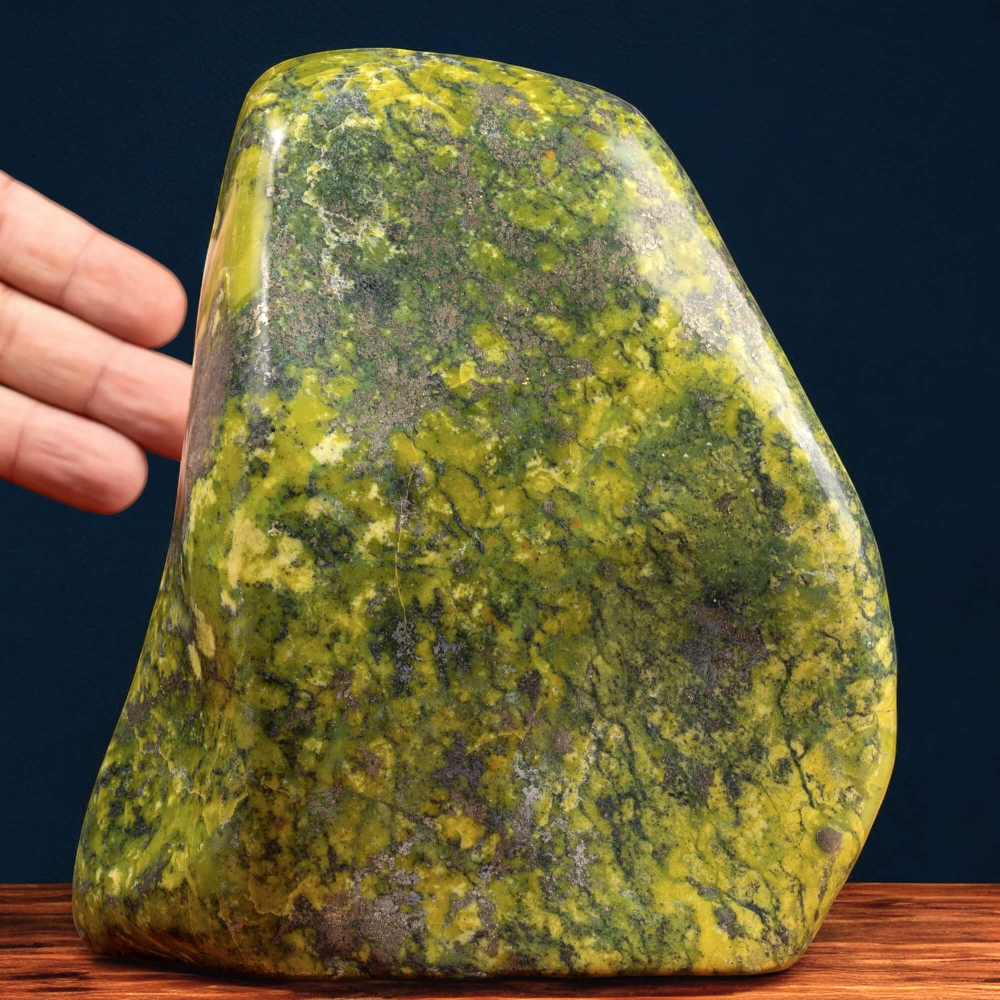 Peruvian Serpentine with Pyrite Inclusions – Polished Freeform. - SSE-16