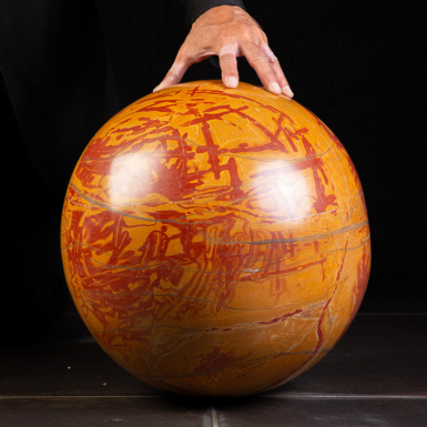 Large Sphere in Red Jasper