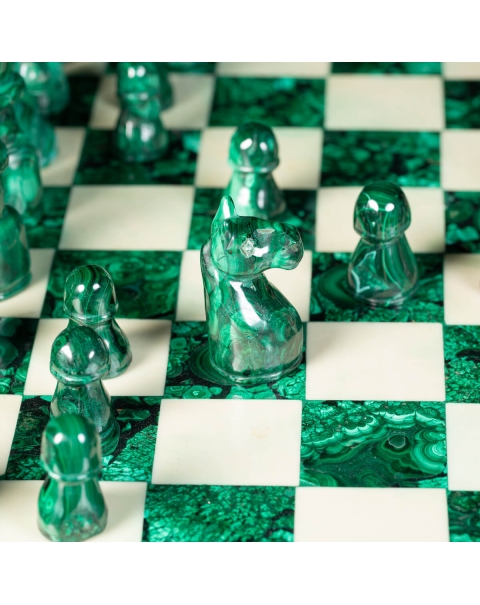 Chessboard in Malachite and Onyx