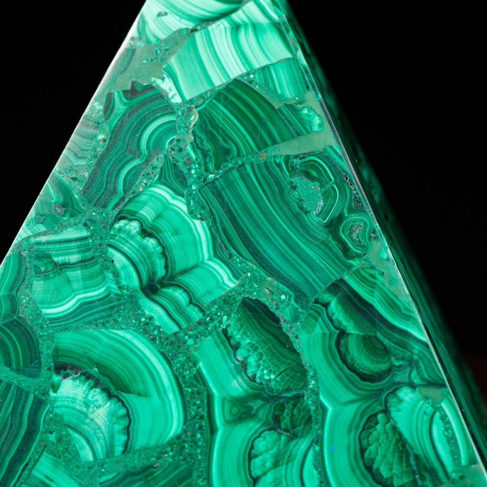 Piramide In Malachite ROCKING GIFTS - 7x7 Cm, 160,5 G, Pietra Protettiva E Curativa