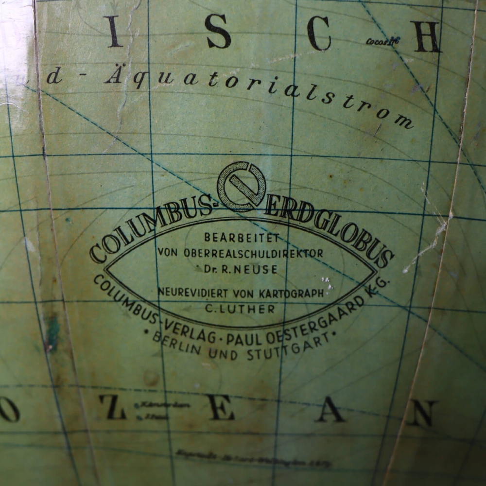 Mappamondo Vintage EXERZ 20cm Rosa Chiaro - Con Base Metallo, Educativo E Decorativo - Foto 2