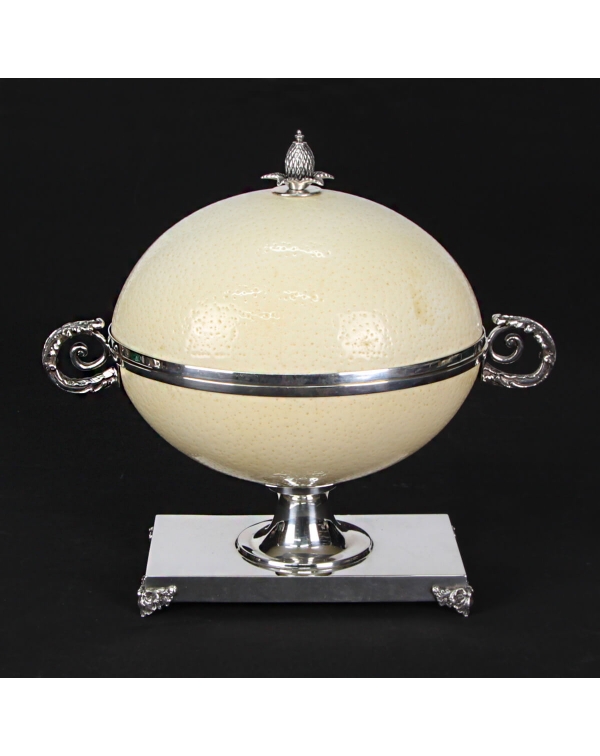 Silver ornament Ostrich egg
