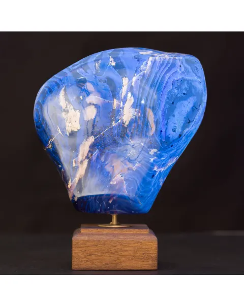Esemplare Unico di Ambra Blu di Sumatra.