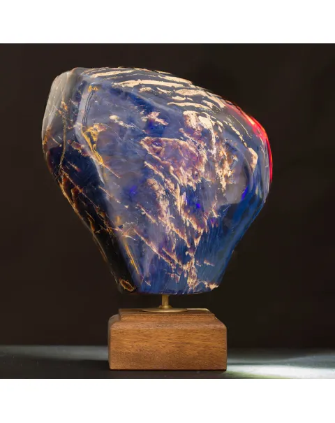 Esemplare Unico di Ambra Blu di Sumatra.