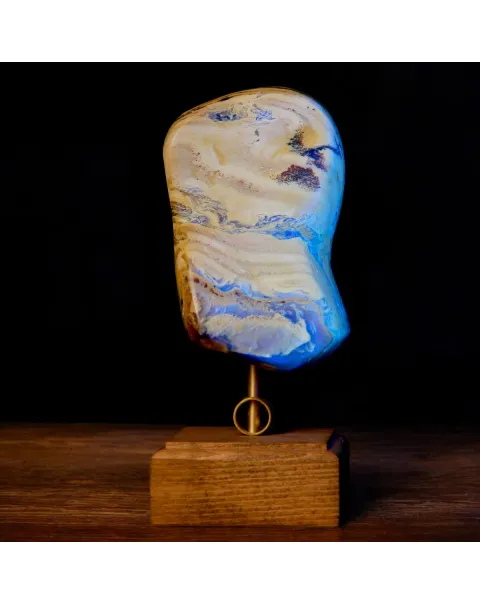 Ambra Fossile di Sumatra: Fluorescenza UV.