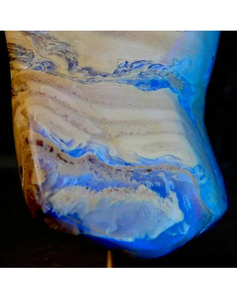 Ambra Fossile di Sumatra: Fluorescenza UV.