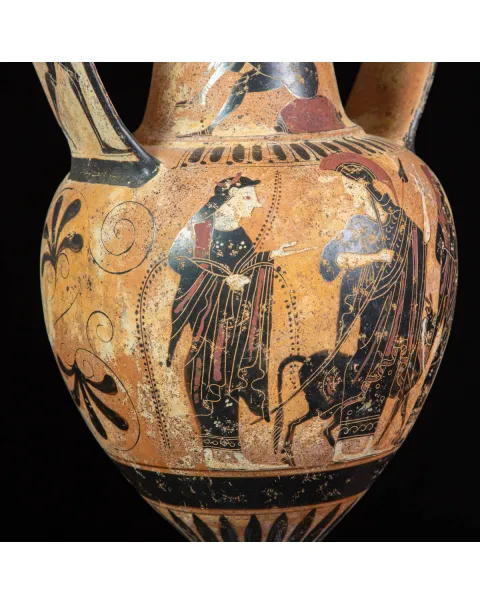 Anfora Attica a Figure Nere – Divinità e Virtù dell’Olimpo.
