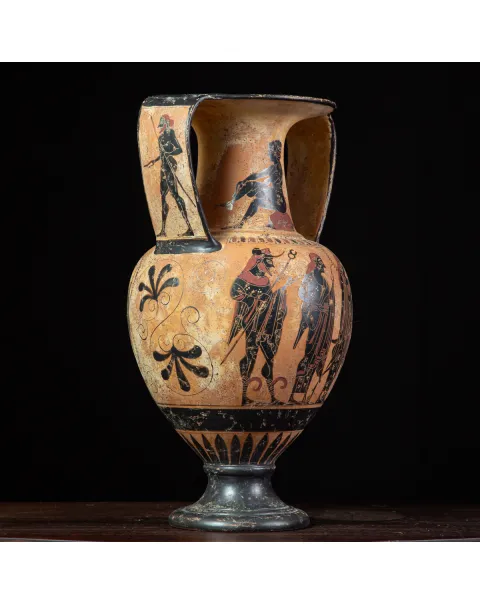 Anfora Attica a Figure Nere – Divinità e Virtù dell’Olimpo.