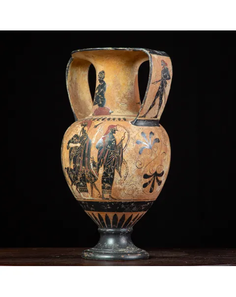 Anfora Attica a Figure Nere – Divinità e Virtù dell’Olimpo.