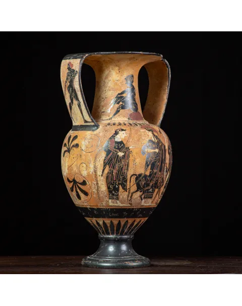 Anfora Attica a Figure Nere – Divinità e Virtù dell’Olimpo.