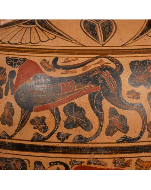 Olpe Corinzia a figure nere – Riproduzione.
