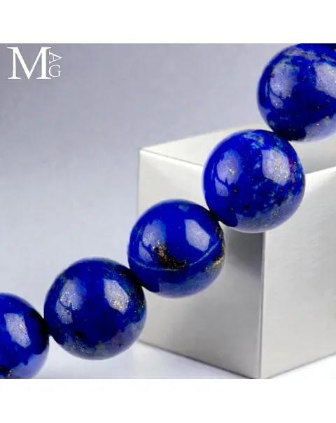 Bracciale in Lapislazzuli – 20 Sfere da 10 mm