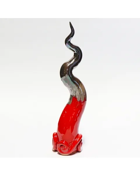 Scultura Corno in Ceramica