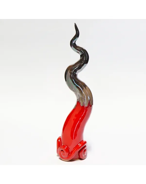 Scultura Corno in Ceramica