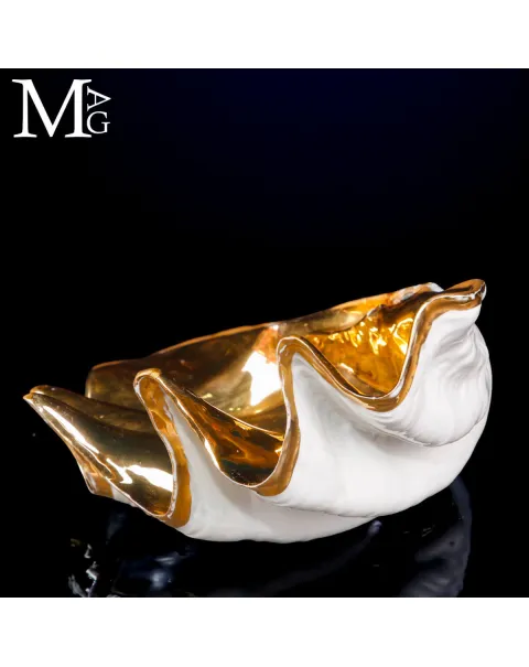 Tridacna in Ceramica – Oggetto Decorativo vintage, anni ’80