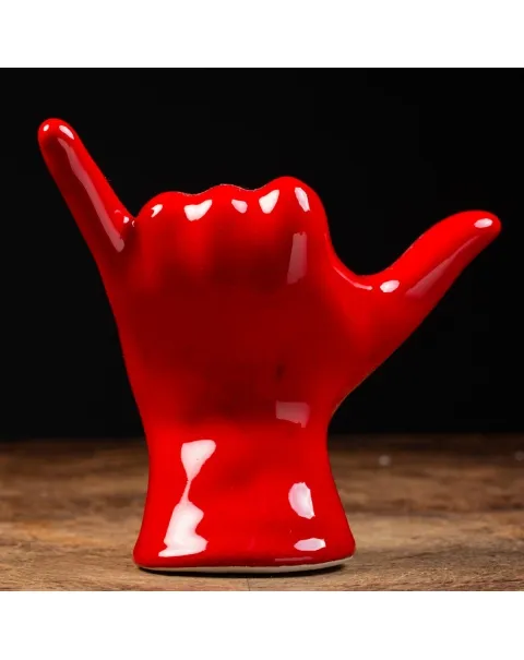 Scultura Mano Shaka (Hang Loose) Ceramica