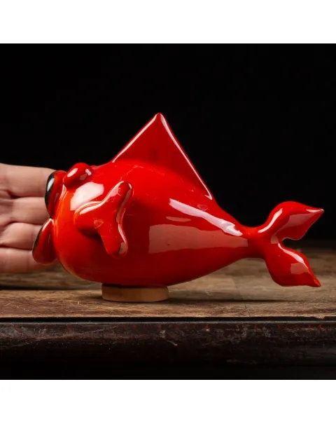 Scultura Pesce in Ceramica