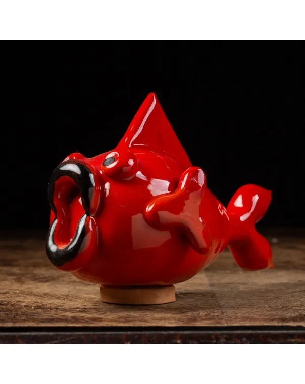 Scultura Pesce in Ceramica