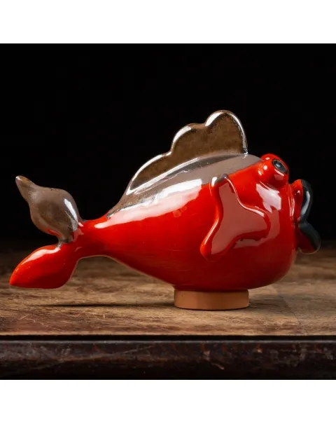 Scultura Pesce in Ceramica