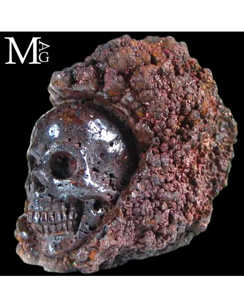 Teschio in Limonite naturale – Scultura artigianale