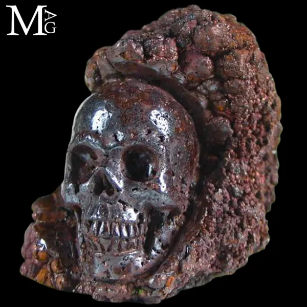 Teschio in Limonite naturale – Scultura artigianale
