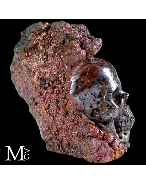 Teschio in Limonite naturale – Scultura artigianale