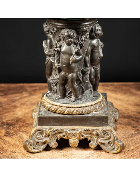 Vaso Antico in Malachite Stile Napoleone III
