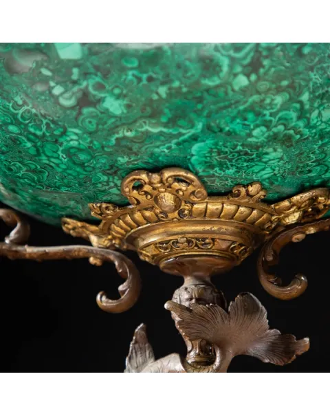 Vaso Antico in Malachite Stile Napoleone III